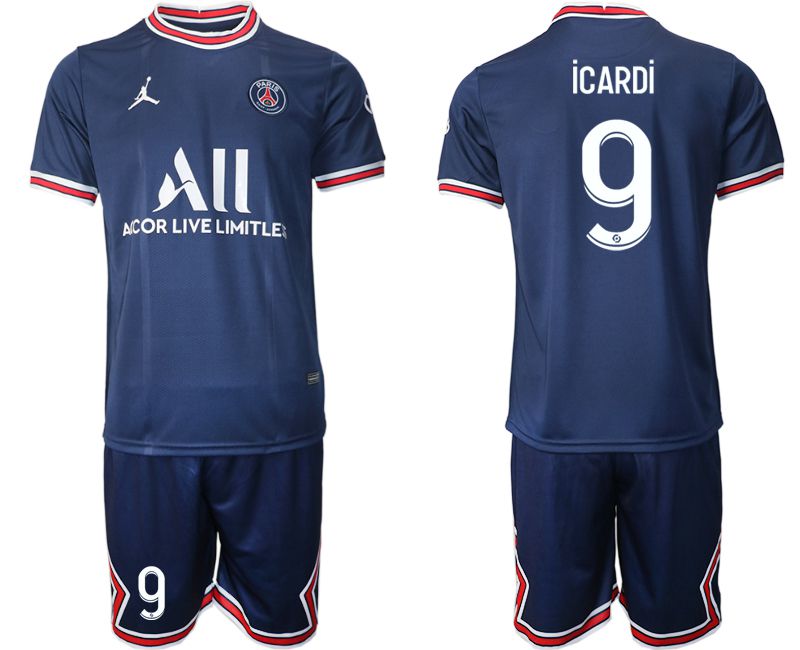 Men 2021-2022 Club Paris St German home blue #9 Soccer Jersey->paris st german jersey->Soccer Club Jersey